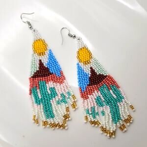 Desert Boho Beaded Earrings